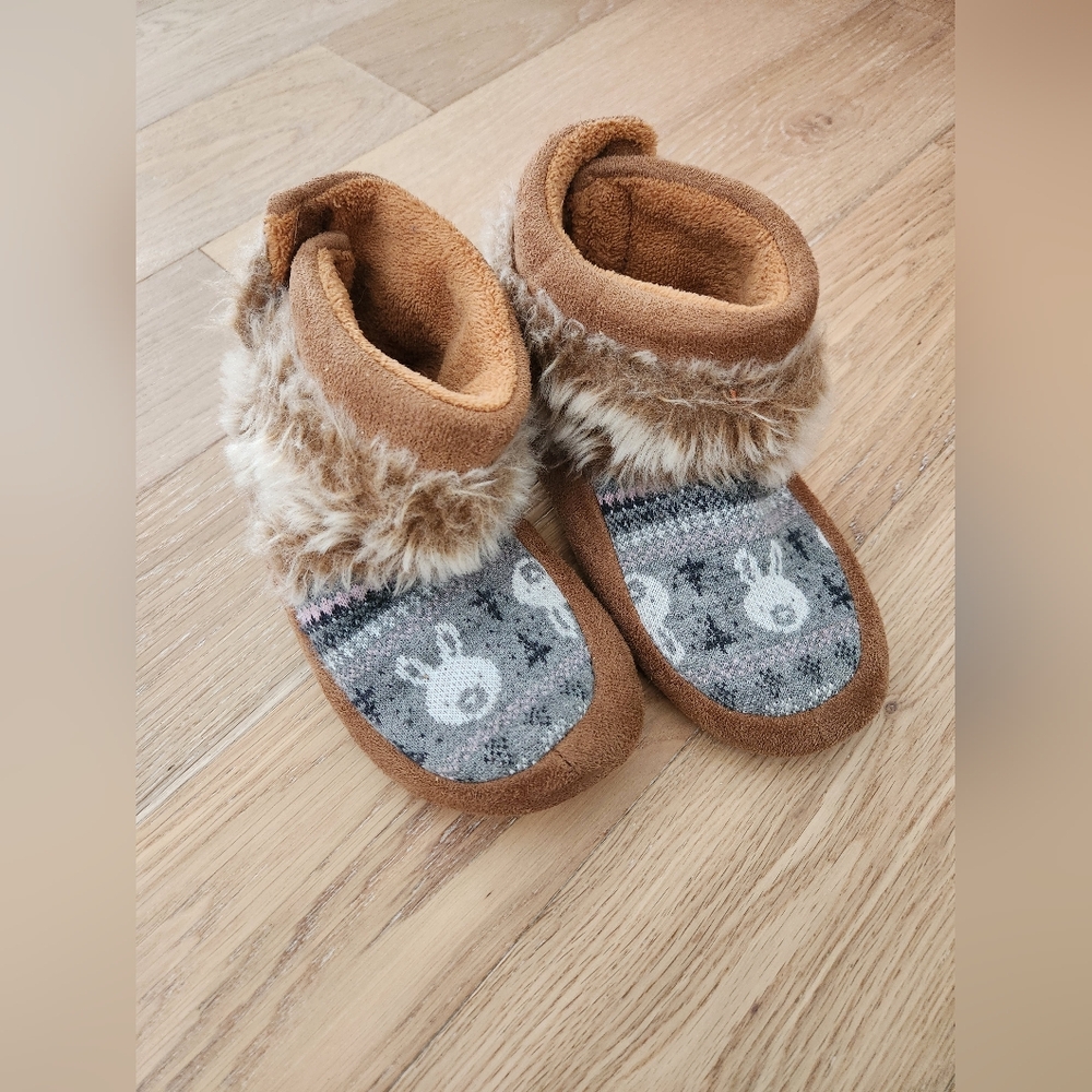 JOE FRESH | Moccasin-style slippers with hard soles